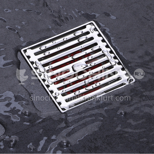304 stainless steel chrome floor drain 10*10